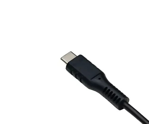 USB type C to A charging cable, USB type C to A plug, 5V, 3A, OD: 3.5mm, black, DINIC polybag, 0.5m